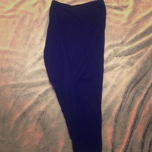 EXPRESS Side Cinched Black Maxi Skirt